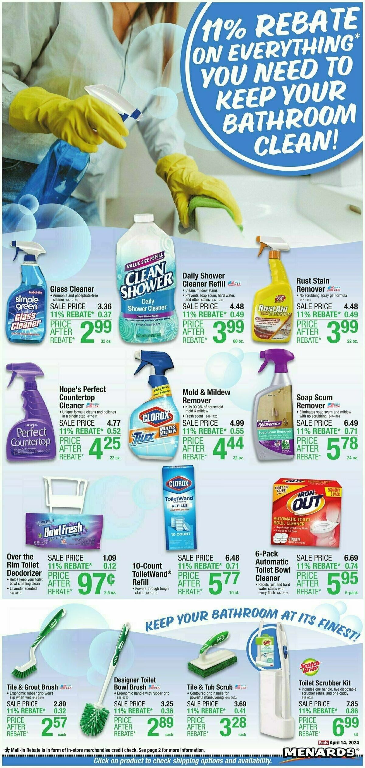 Menards CUE Event Weekly Ad from April 3