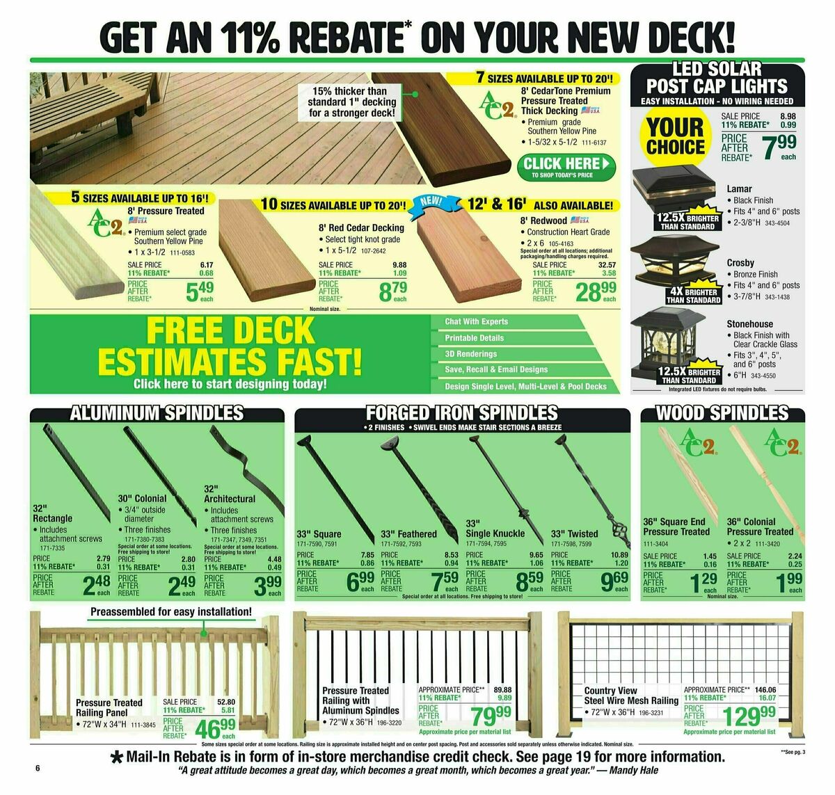 Menards 11% Rebate Sale Weekly Ad from April 3