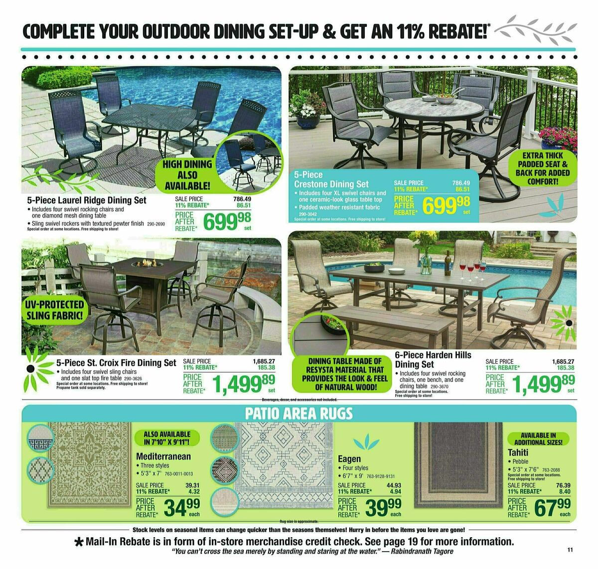 Menards 11% Rebate Sale Weekly Ad from April 3