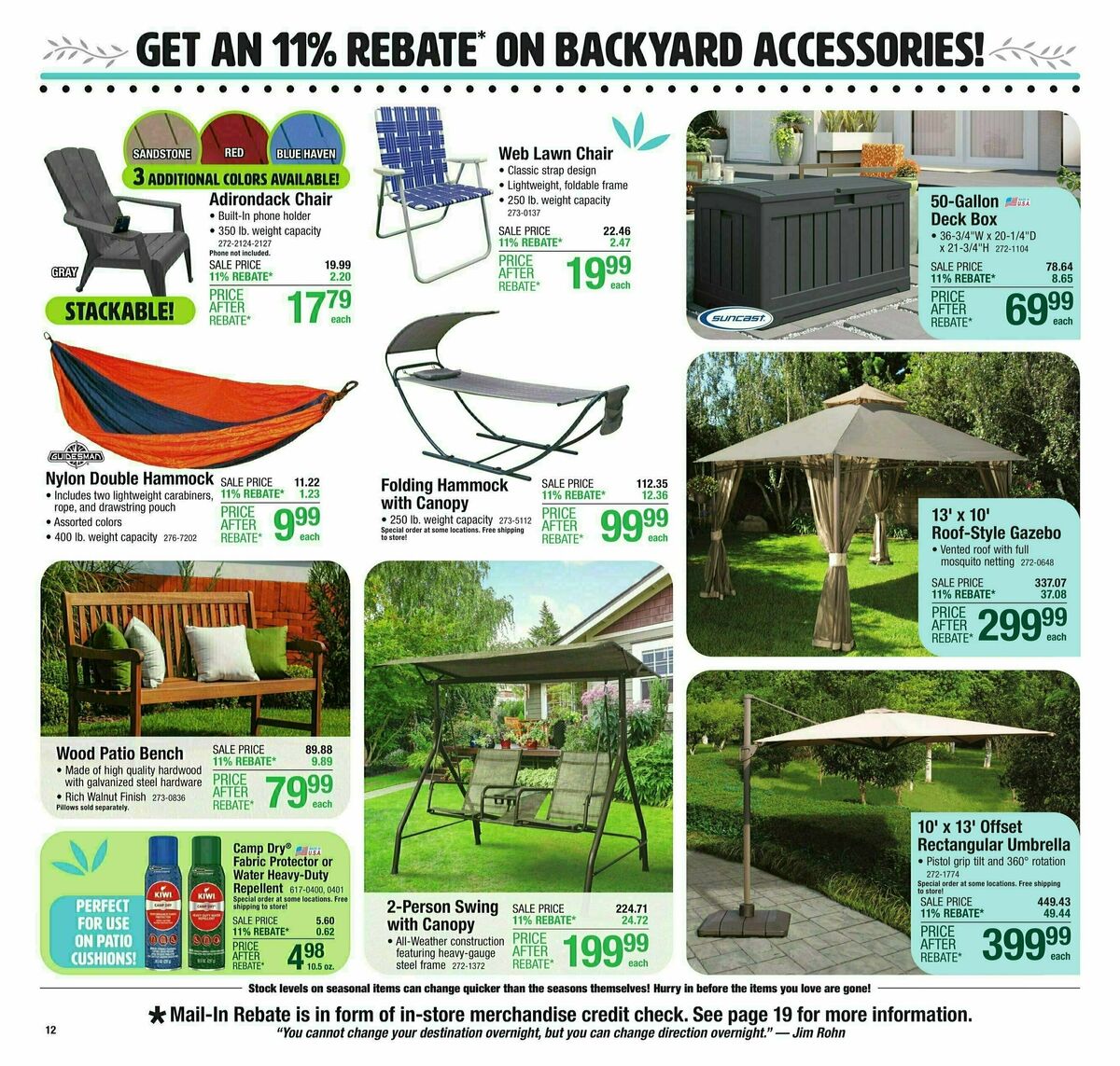 Menards 11% Rebate Sale Weekly Ad from April 3