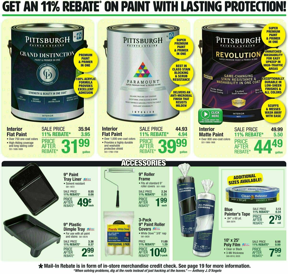 Menards 11% Rebate Sale Weekly Ad from April 3