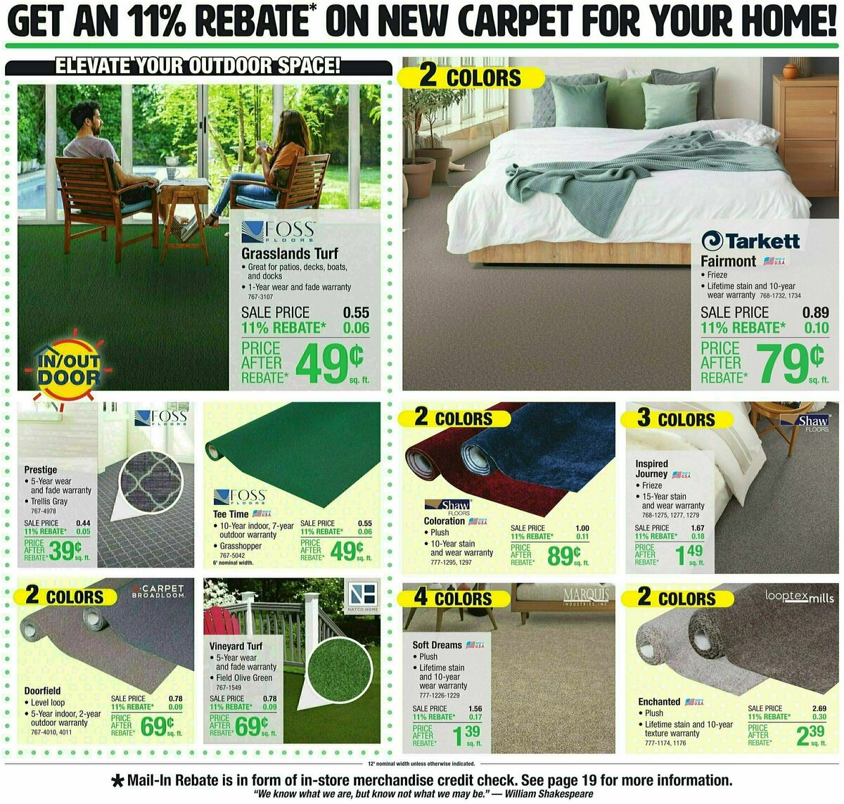 Menards 11% Rebate Sale Weekly Ad from April 3