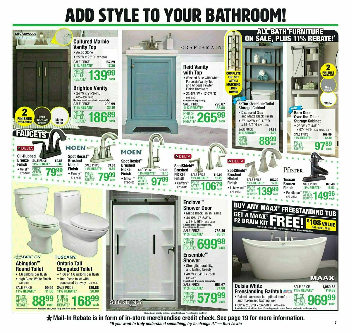 Menards 11% Rebate Sale Weekly Ad from April 3