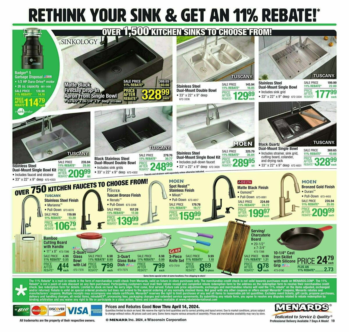 Menards 11% Rebate Sale Weekly Ad from April 3