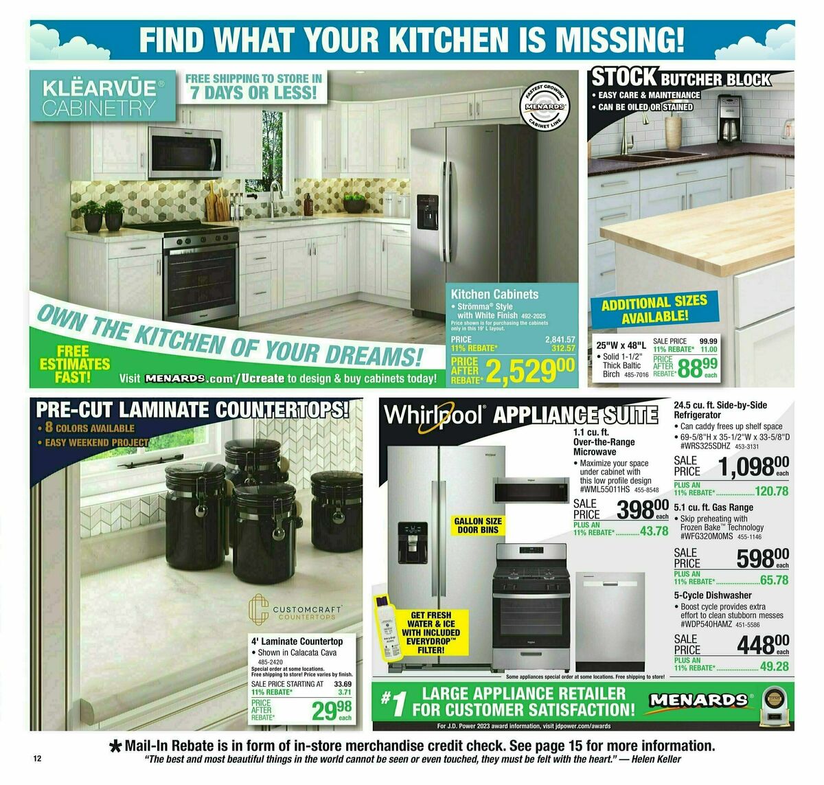 Menards 11% Rebate Sale Weekly Ad from April 10