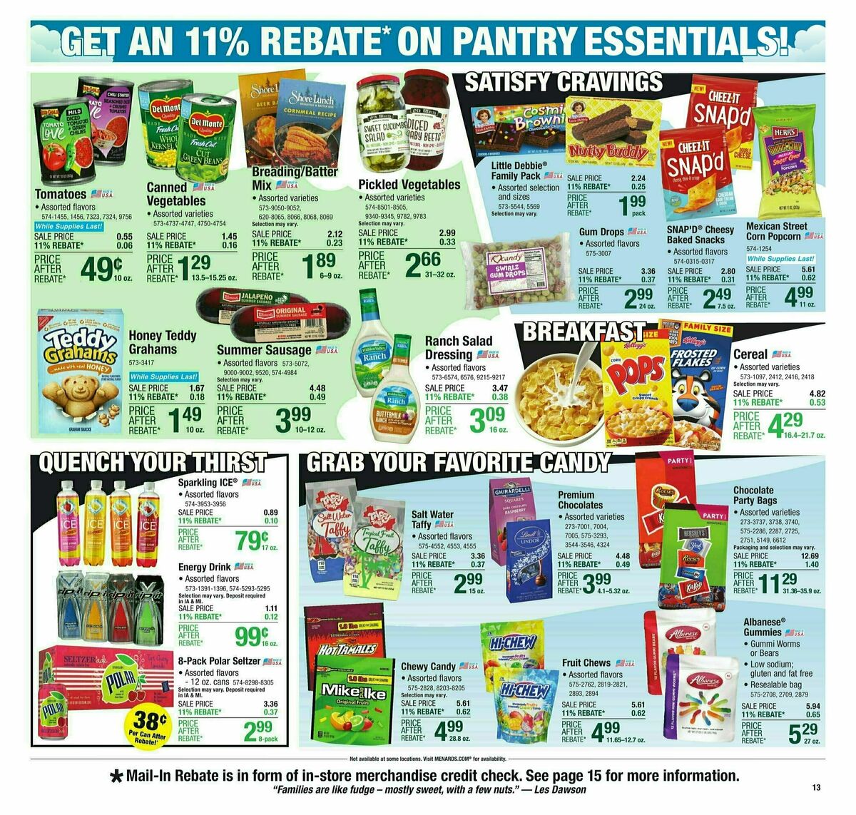 Menards 11% Rebate Sale Weekly Ad from April 10