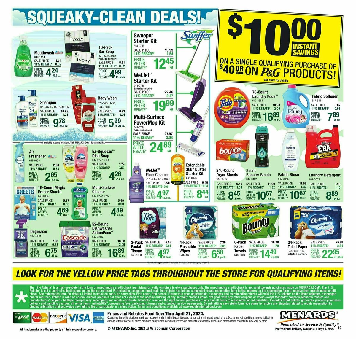 Menards 11% Rebate Sale Weekly Ad from April 10