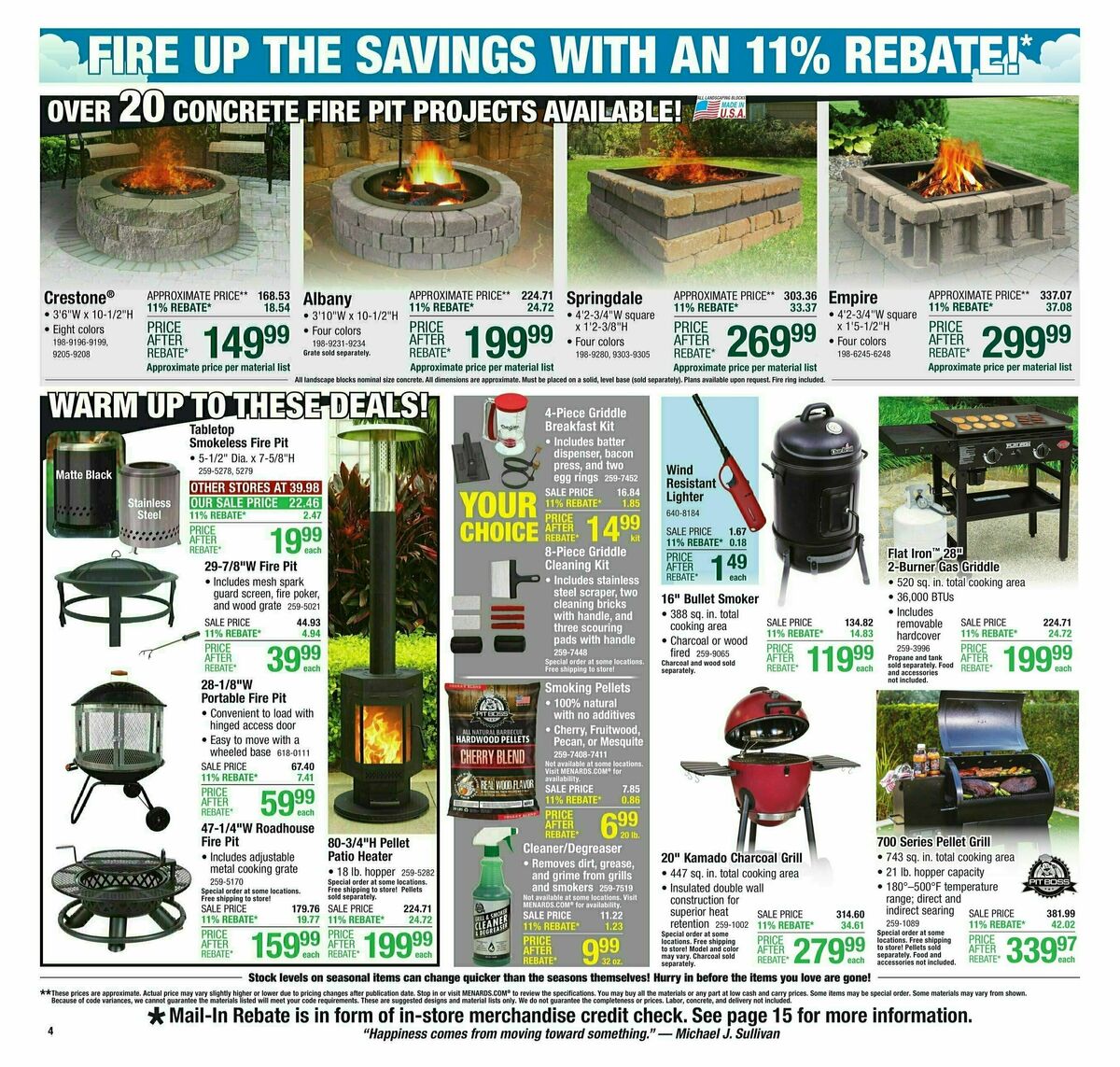 Menards 11% Rebate Sale Weekly Ad from April 10