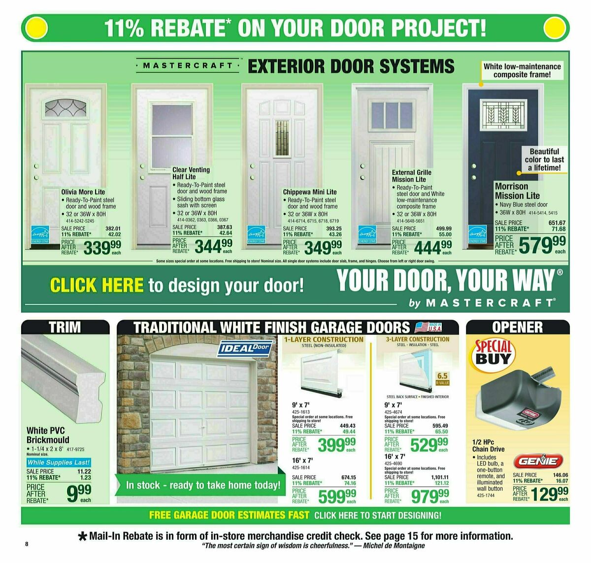 Menards 11% Rebate Sale Weekly Ad from May 8