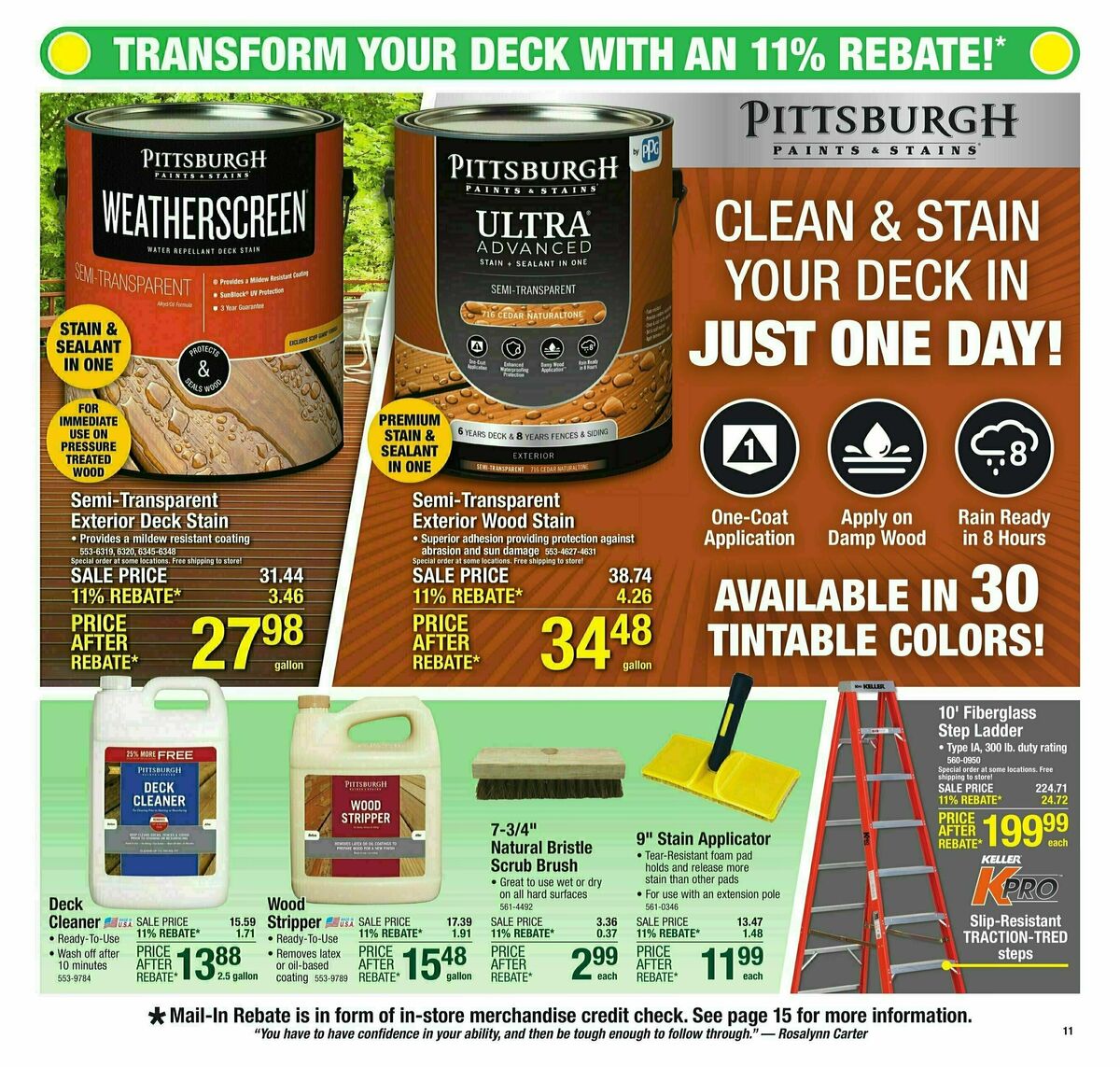 Menards 11% Rebate Sale Weekly Ad from May 8