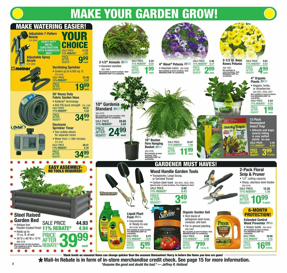 Menards 11% Rebate Sale Weekly Ad from May 8