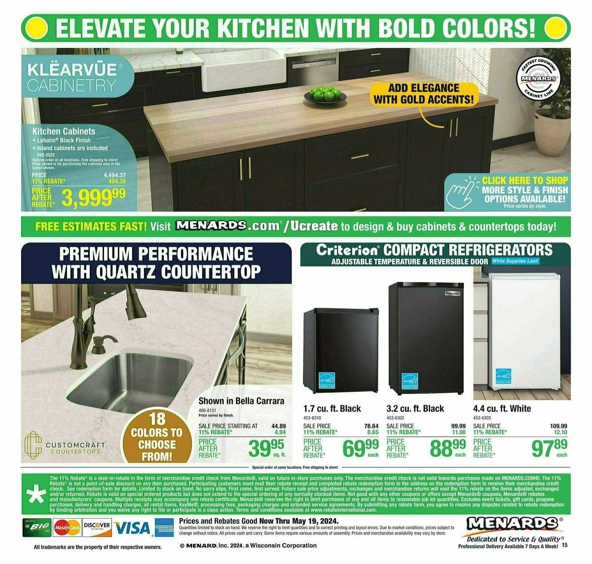 Menards 11% Rebate Sale Weekly Ad from May 8