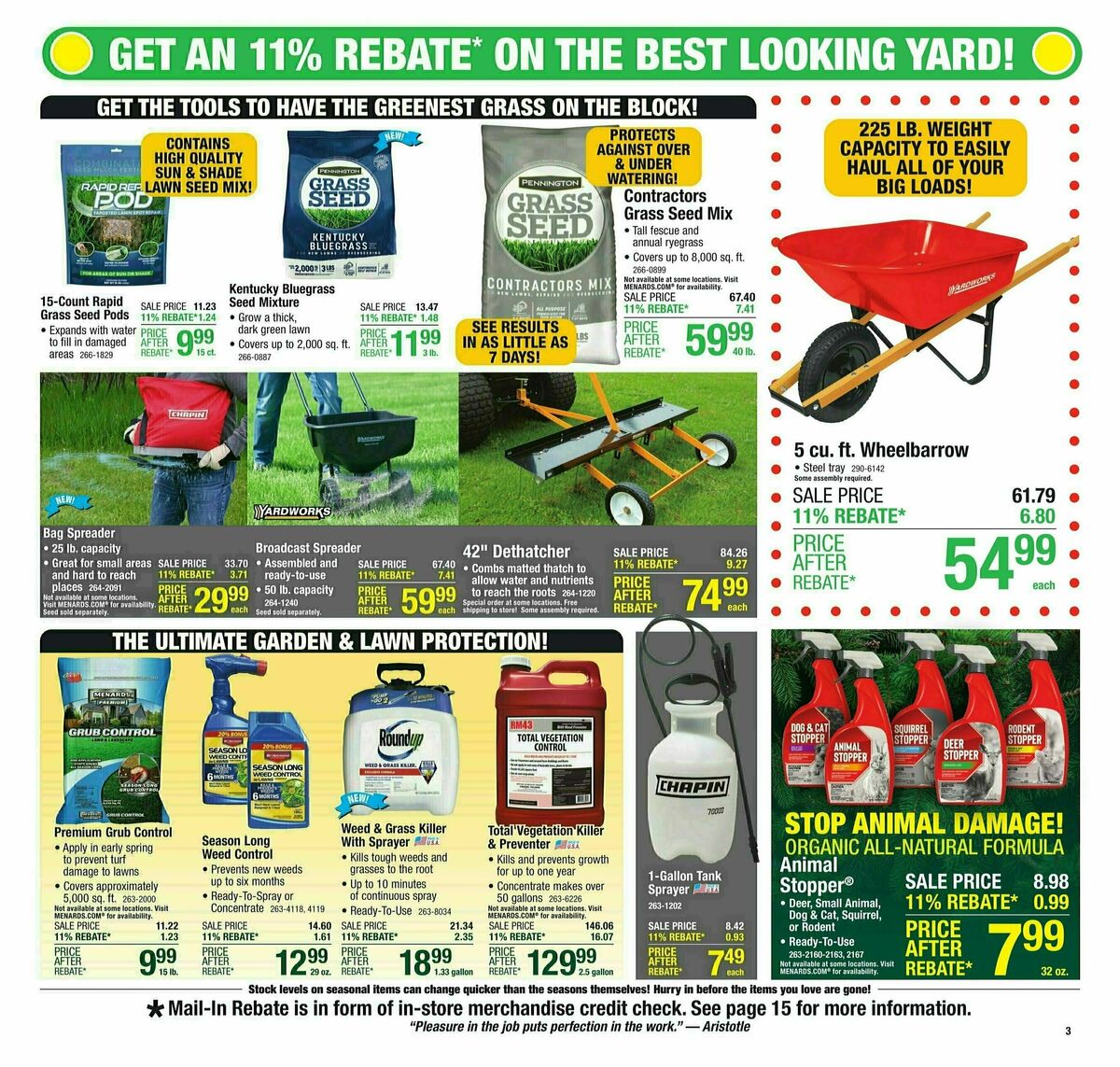 Menards 11% Rebate Sale Weekly Ad from May 8