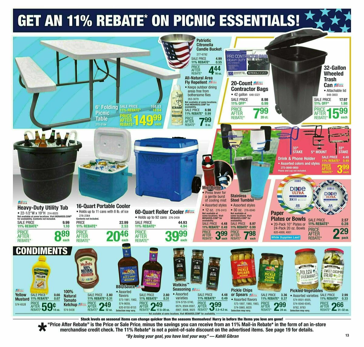 Menards 11% Rebate Sale Weekly Ad from May 15