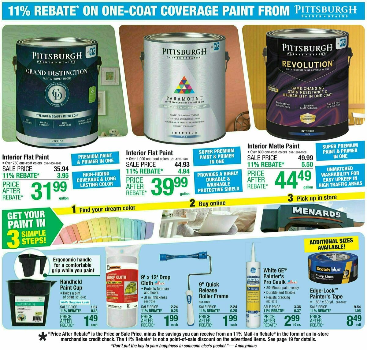 Menards 11% Rebate Sale Weekly Ad from May 15