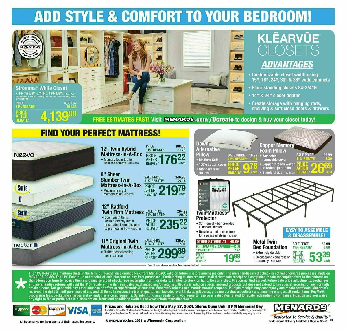 Menards 11% Rebate Sale Weekly Ad from May 15