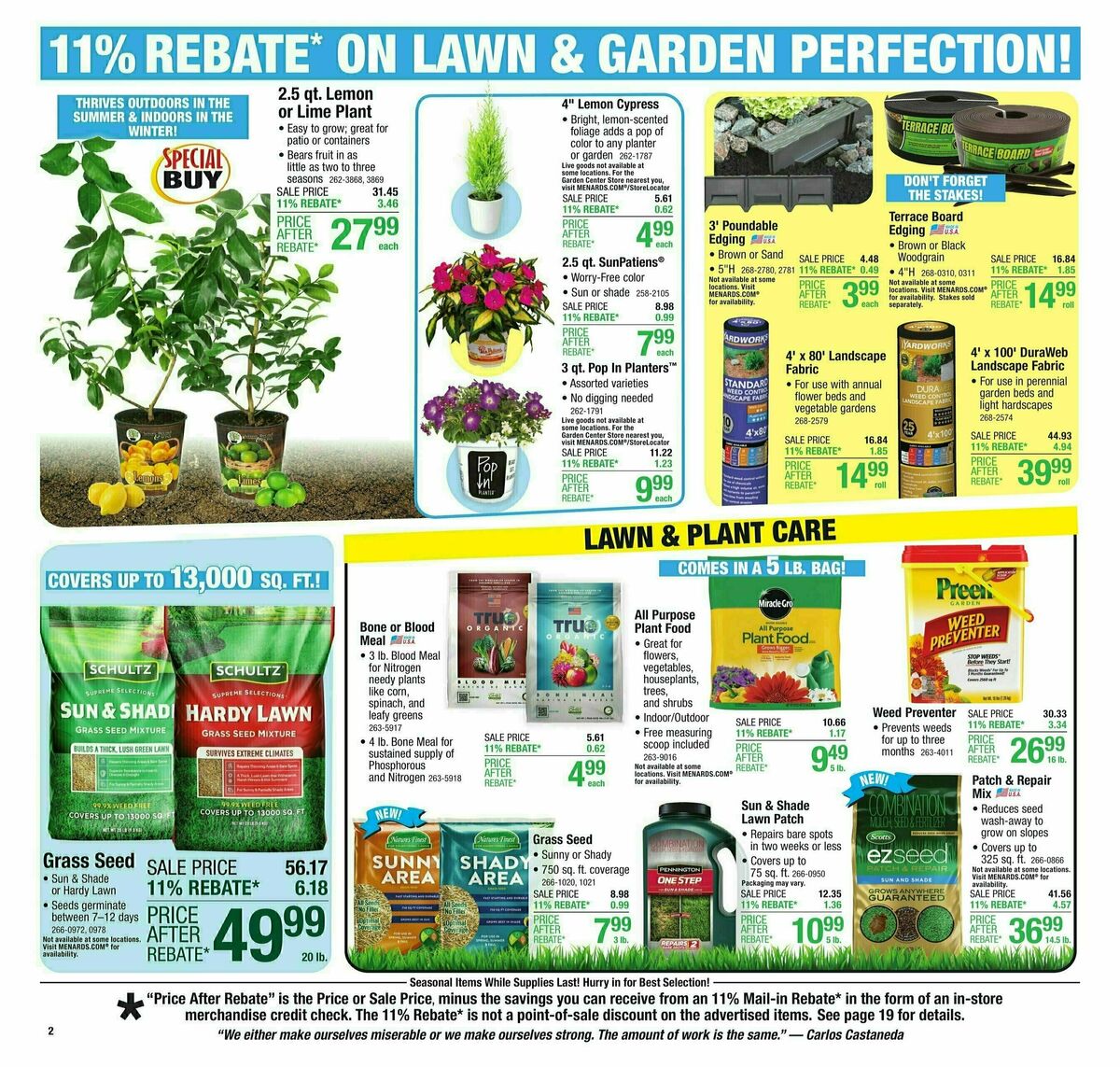 Menards 11% Rebate Sale Weekly Ad from May 15