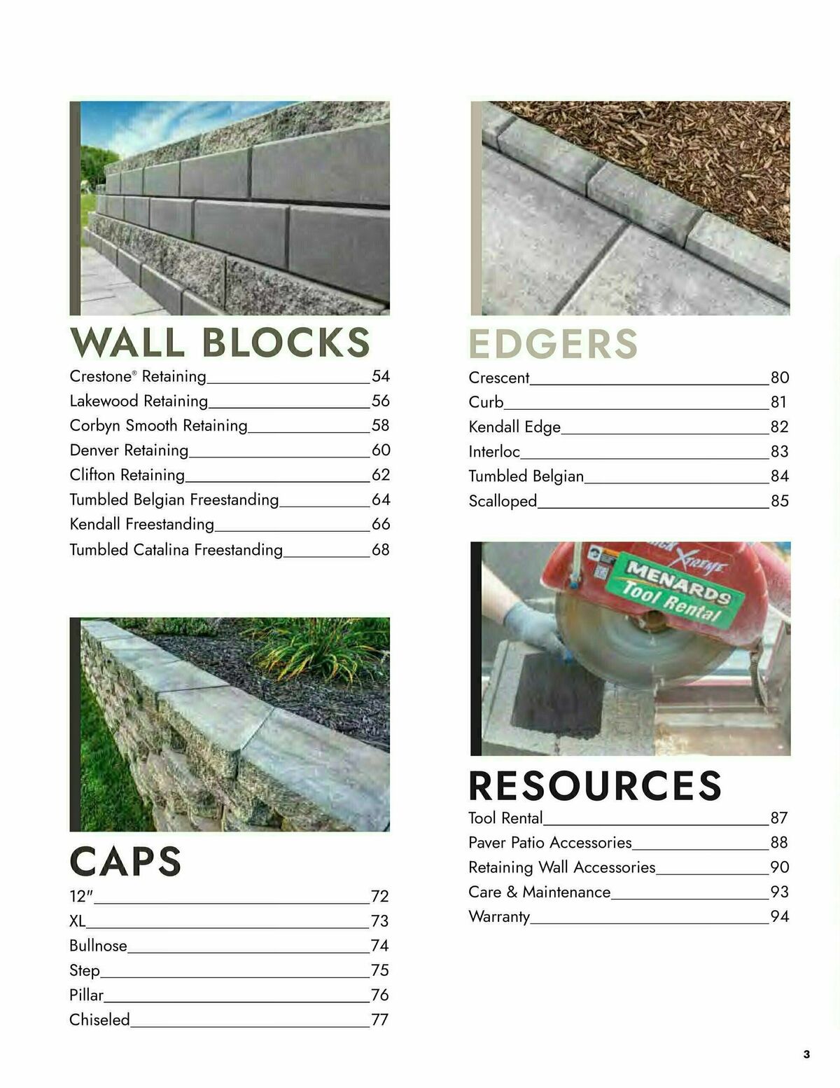 Menards 2024 Landscape Block Catalog Weekly Ad from March 14