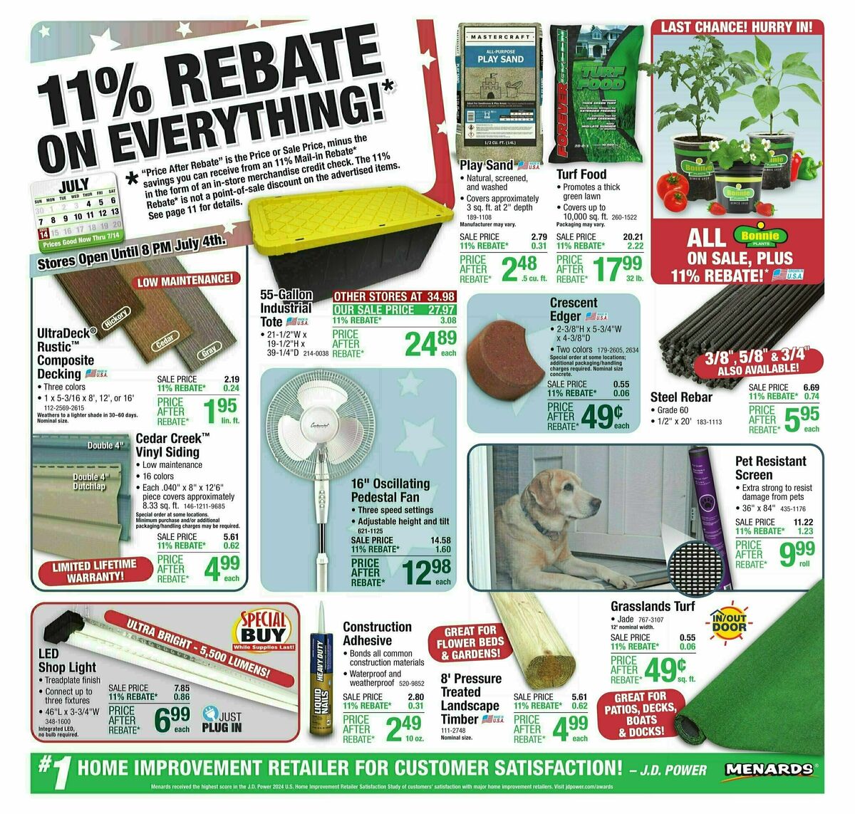 Menards Weekly Ad from July 3