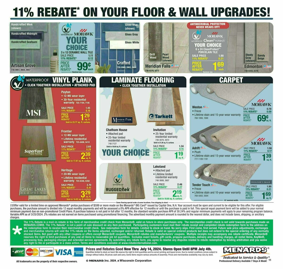 Menards Weekly Ad from July 3