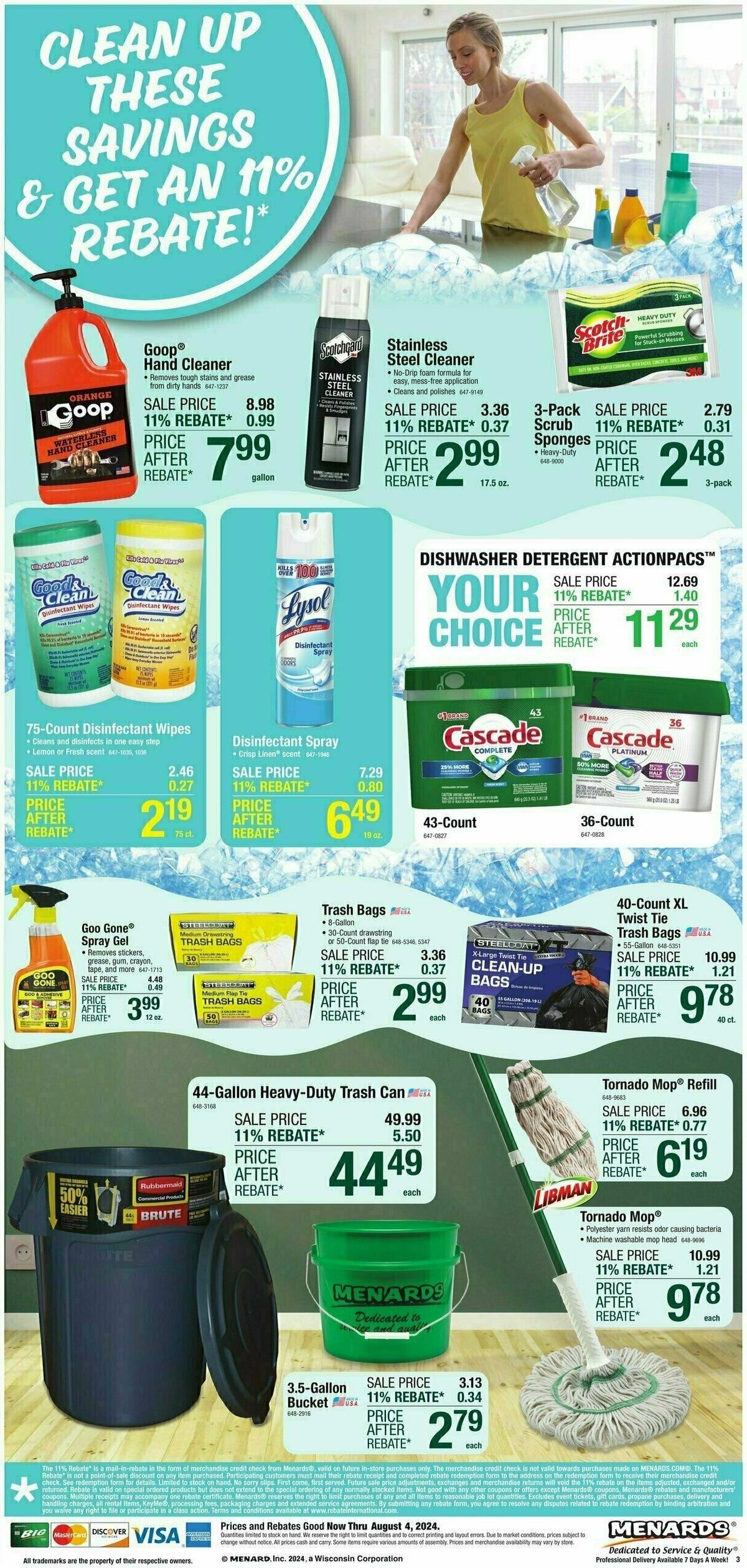 Menards Home Essentials Weekly Ad from July 24