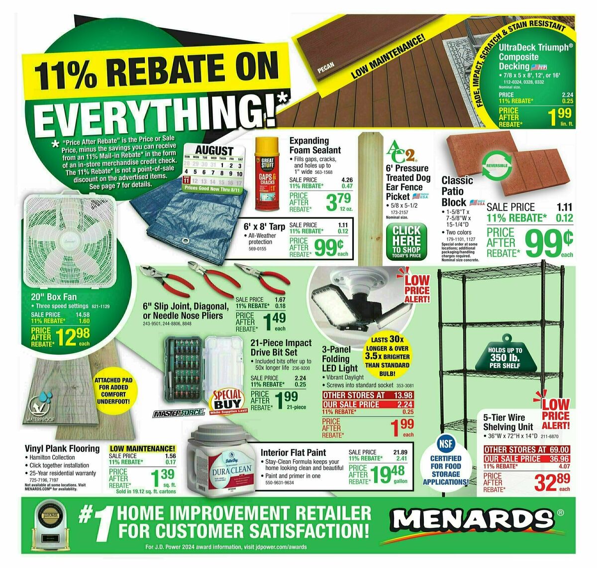 Menards Weekly Ad from July 31