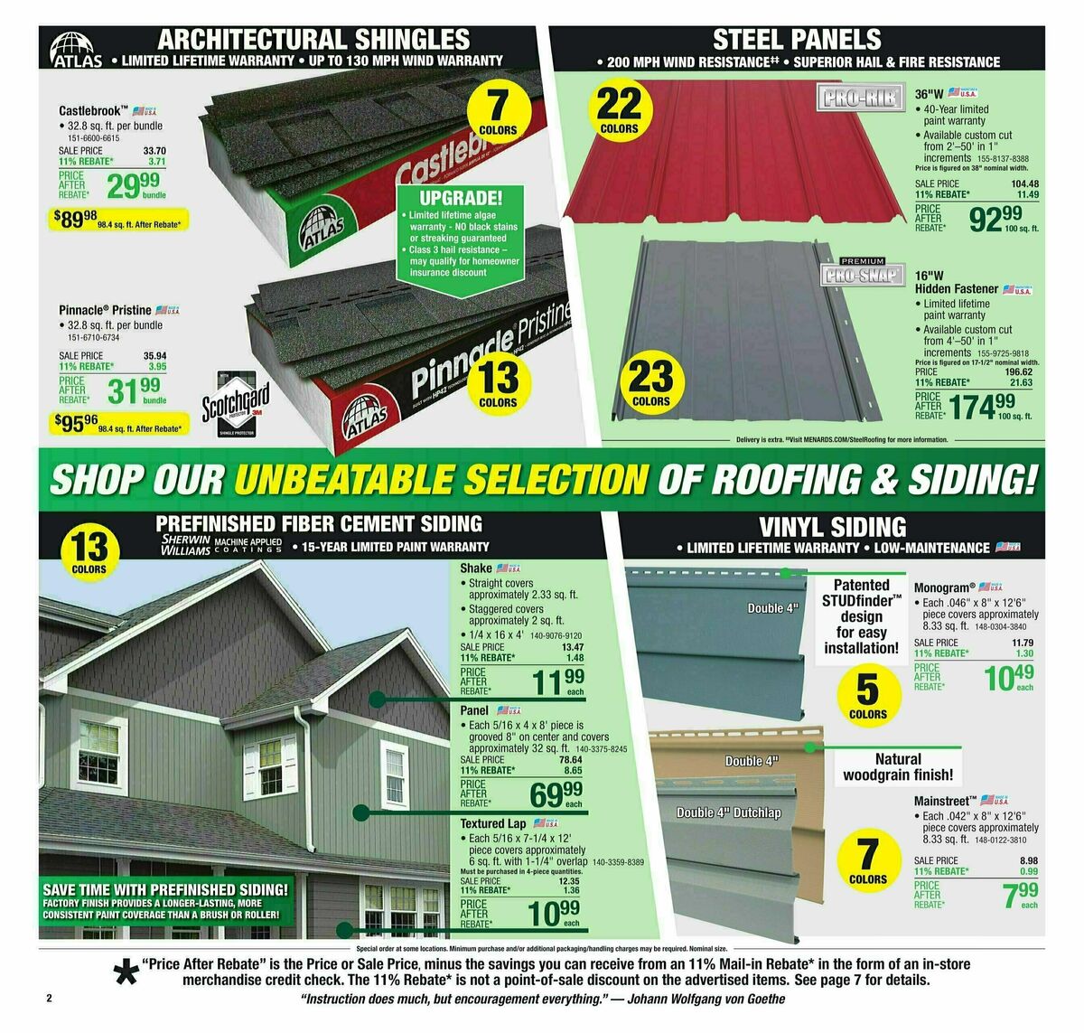 Menards Weekly Ad from July 31