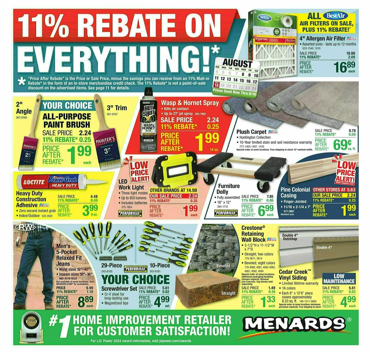 Menards Weekly Ad from August 7