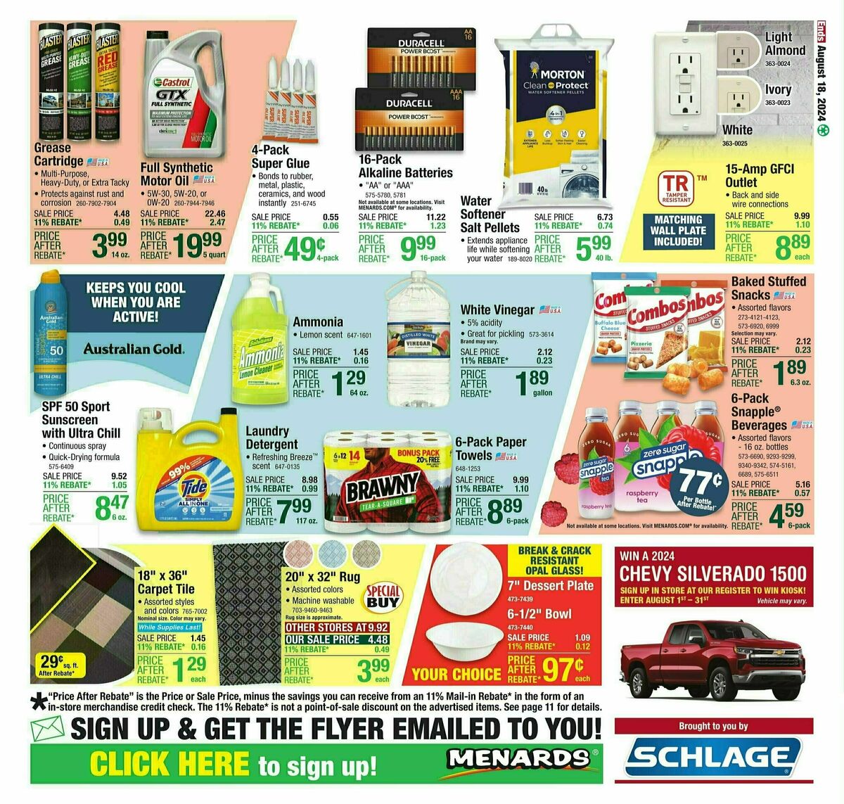 Menards Weekly Ad from August 7