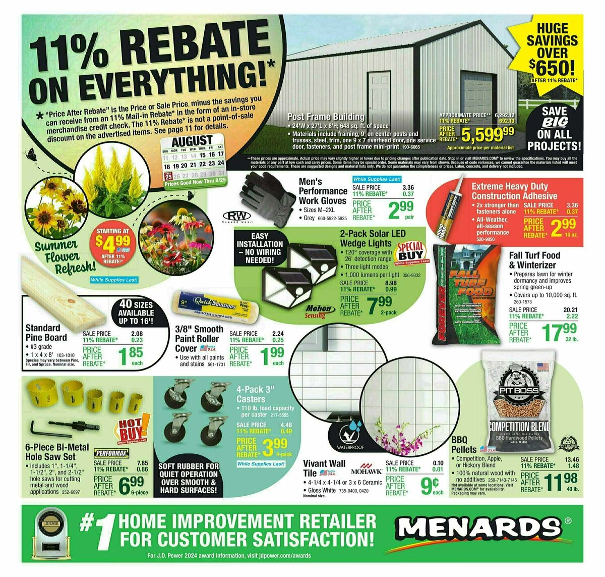 Menards Weekly Ad from August 14