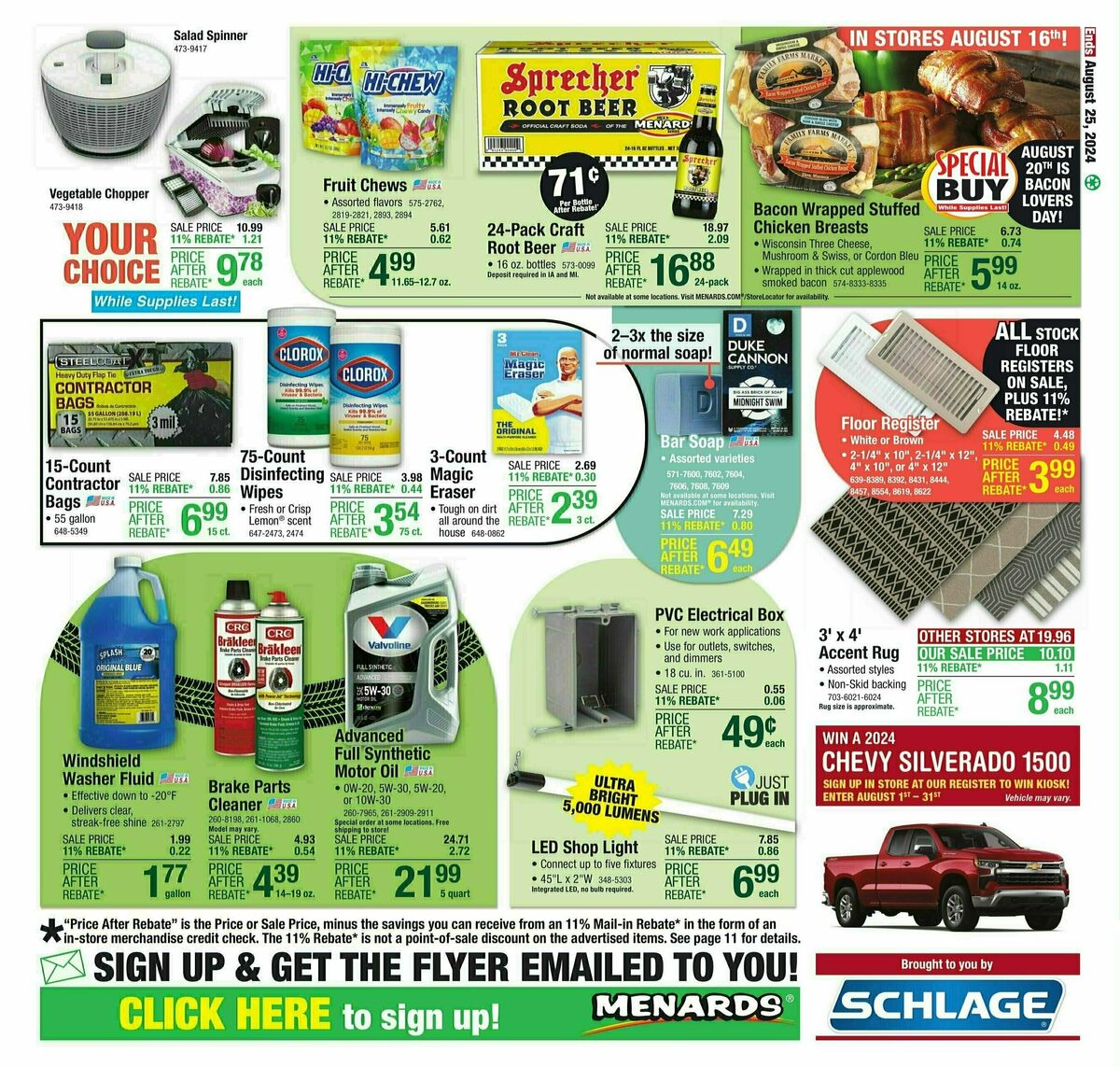 Menards Weekly Ad from August 14