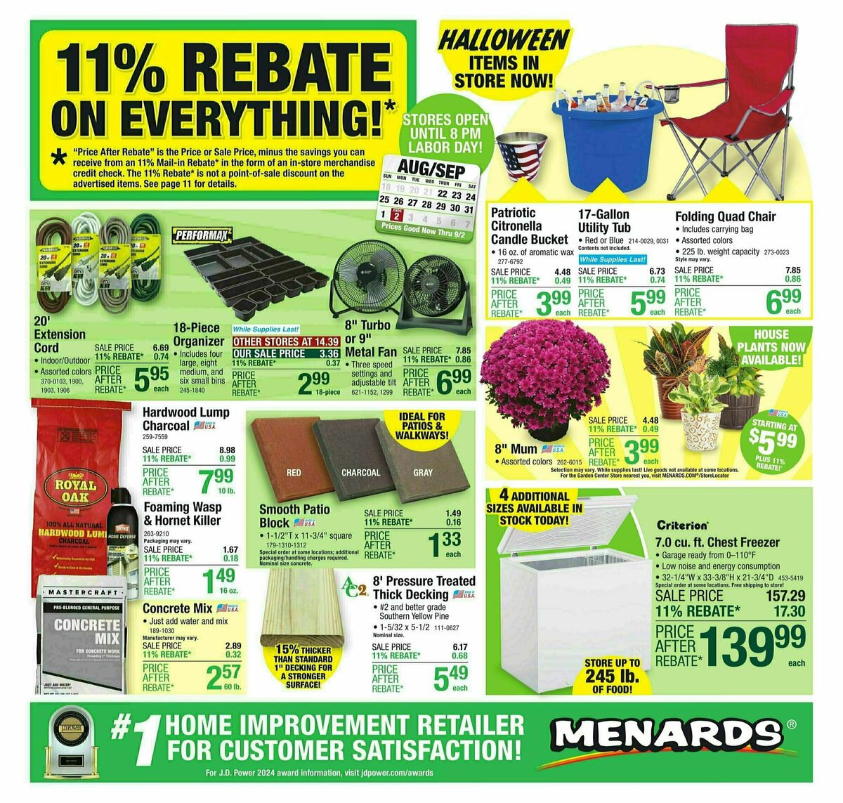 Menards Weekly Ad from August 21