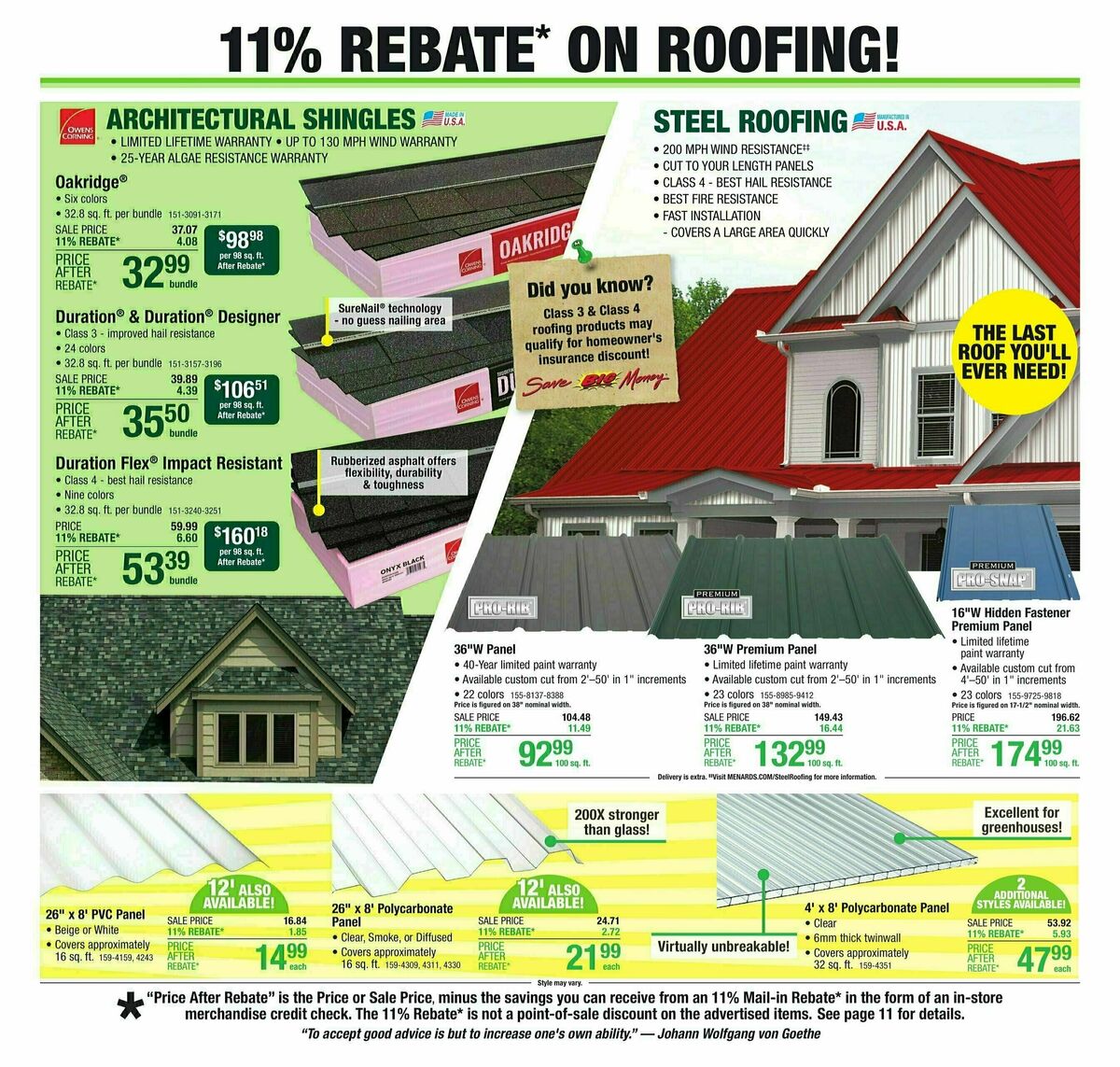 Menards Weekly Ad from August 21