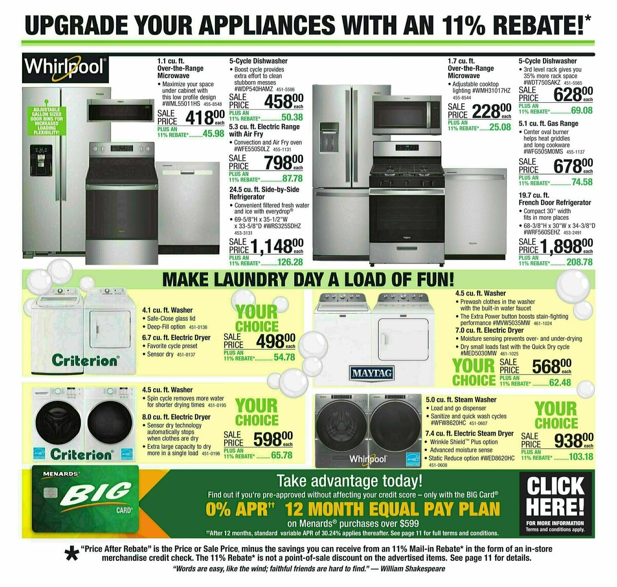 Menards Weekly Ad from August 21