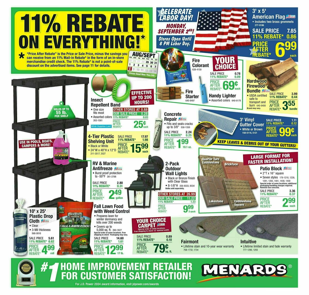 Menards Weekly Ad from August 28