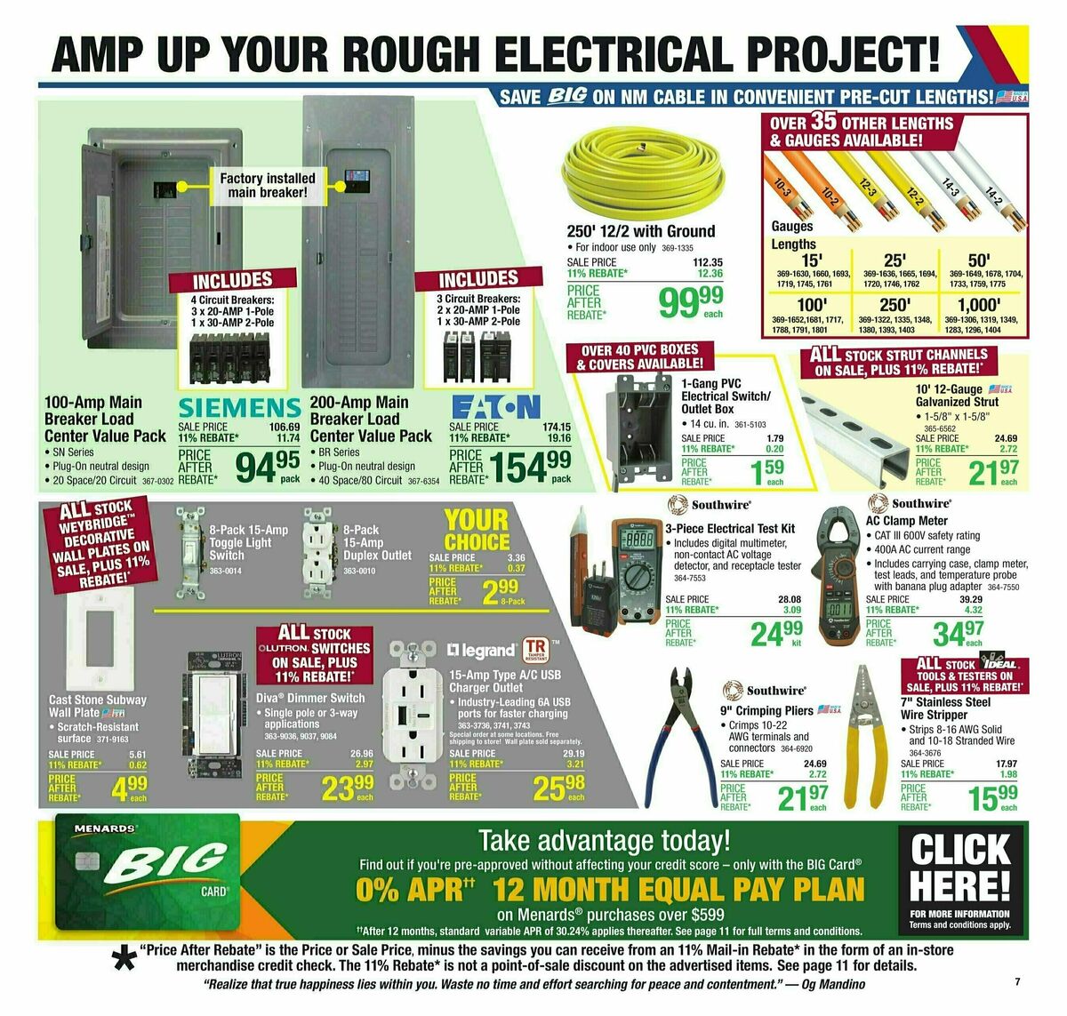 Menards Weekly Ad from August 28