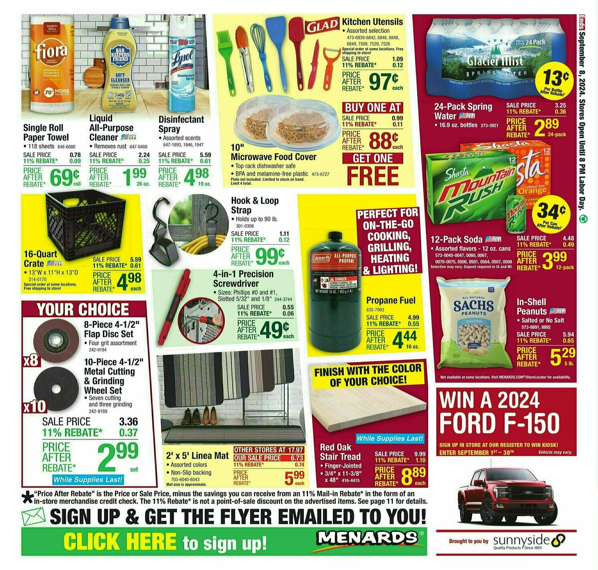 Menards Weekly Ad from August 28