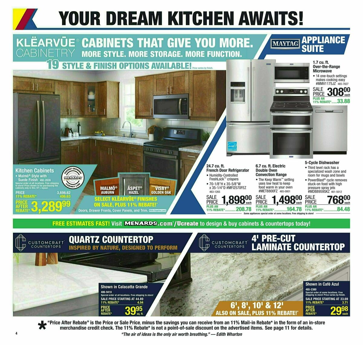 Menards Weekly Ad from August 28