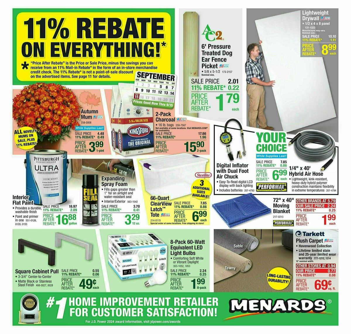 Menards Weekly Ad from September 4