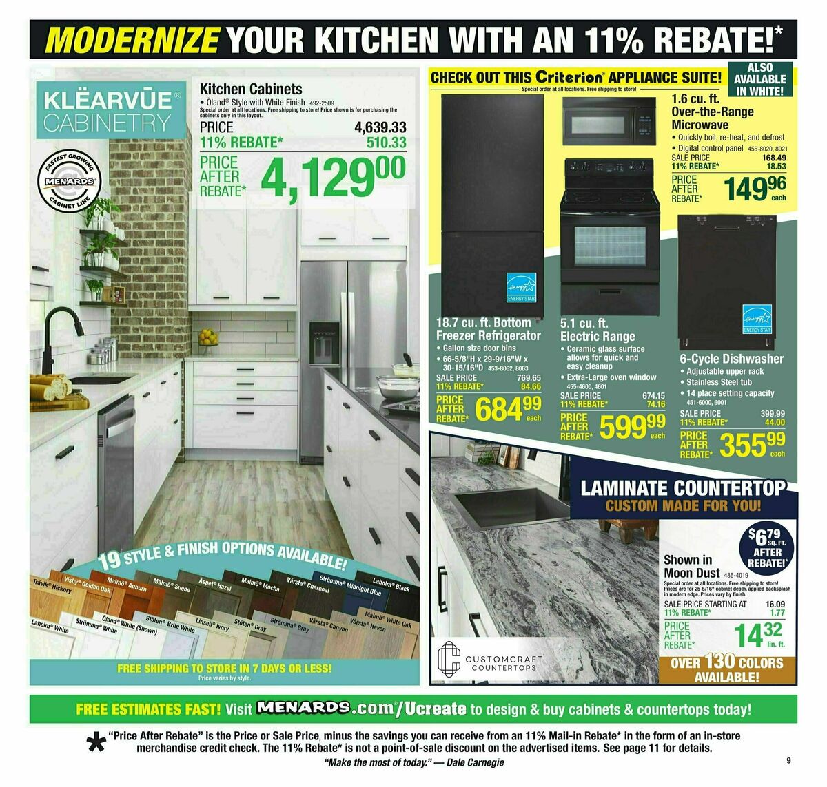 Menards Weekly Ad from September 4