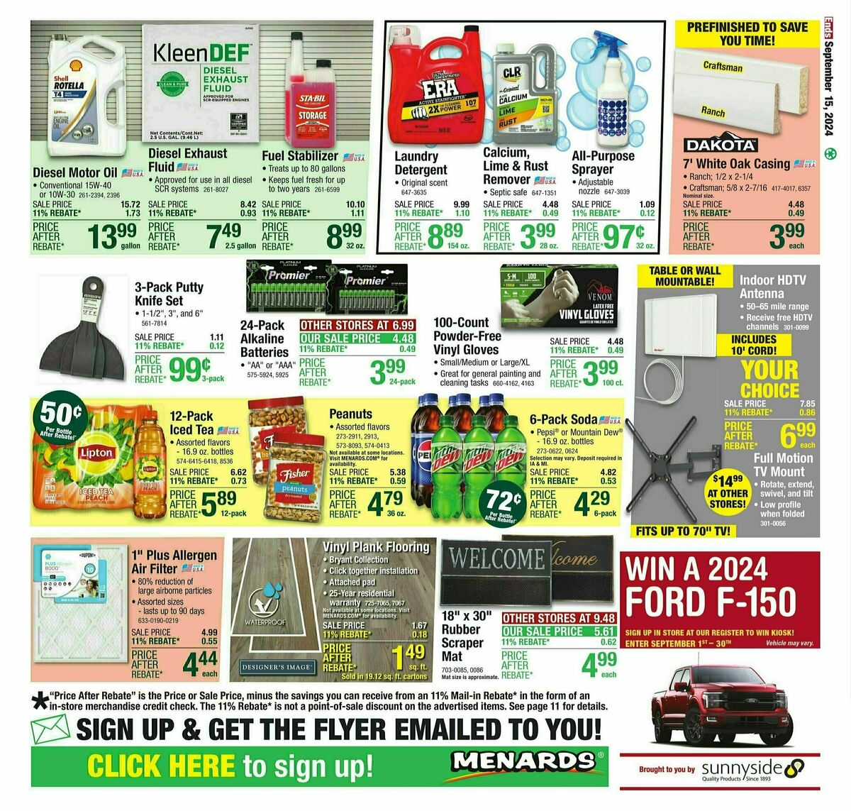 Menards Weekly Ad from September 4