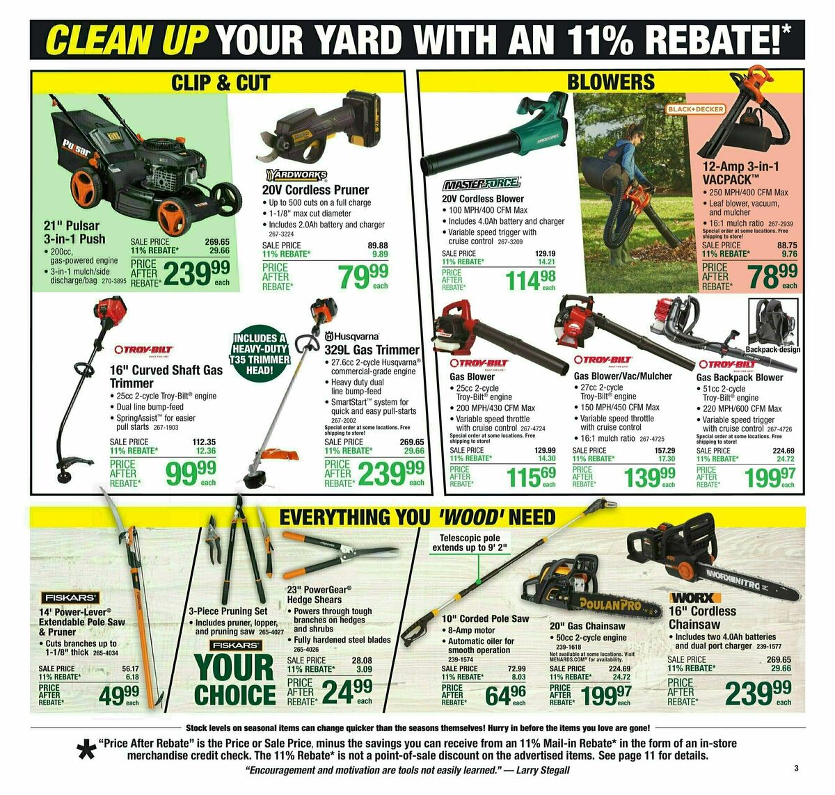 Menards Weekly Ad from September 4