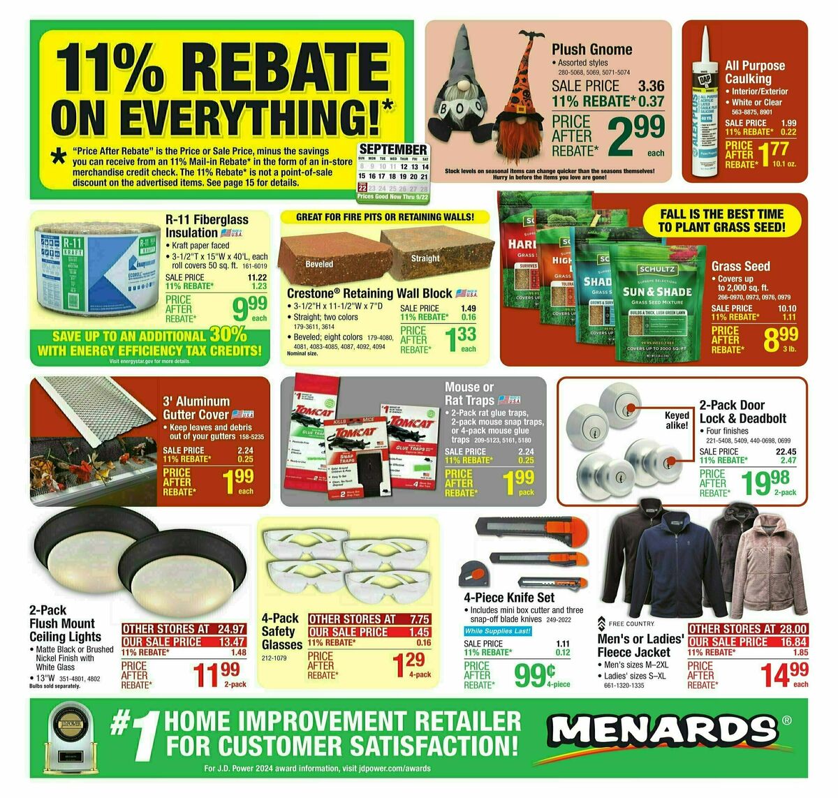 Menards Weekly Ad from September 11