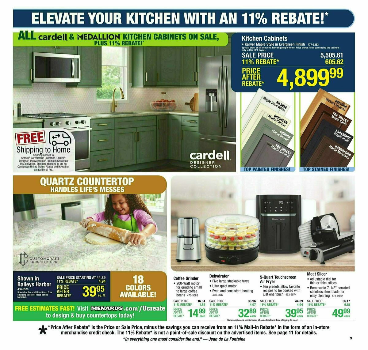 Menards Weekly Ad from September 25