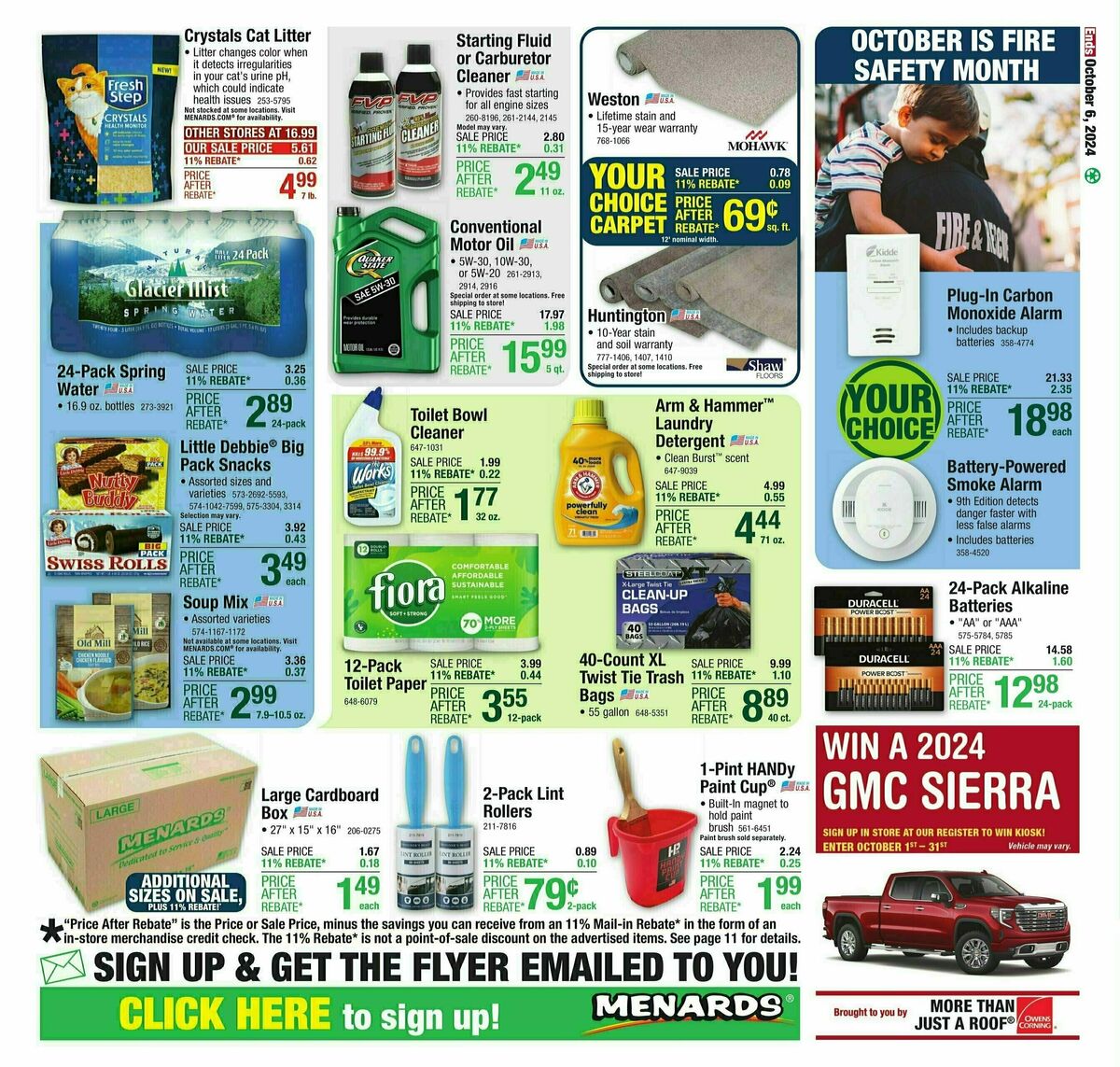 Menards Weekly Ad from September 25