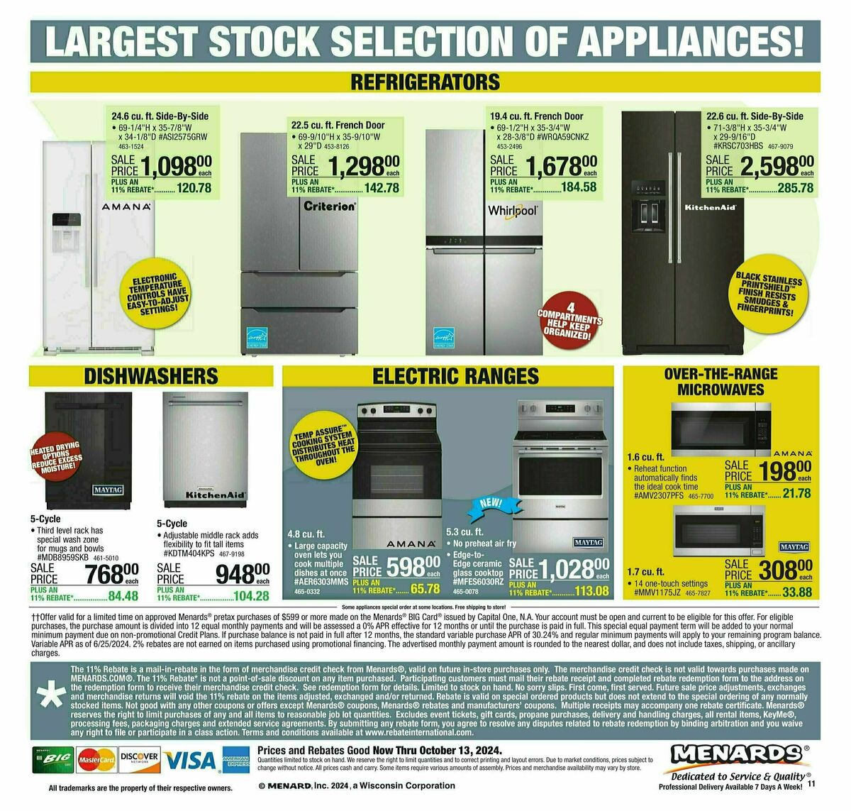 Menards Weekly Ad from October 2