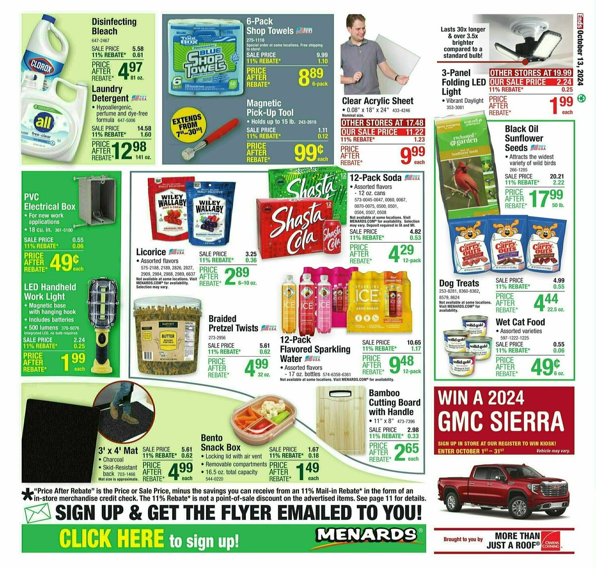 Menards Weekly Ad from October 2