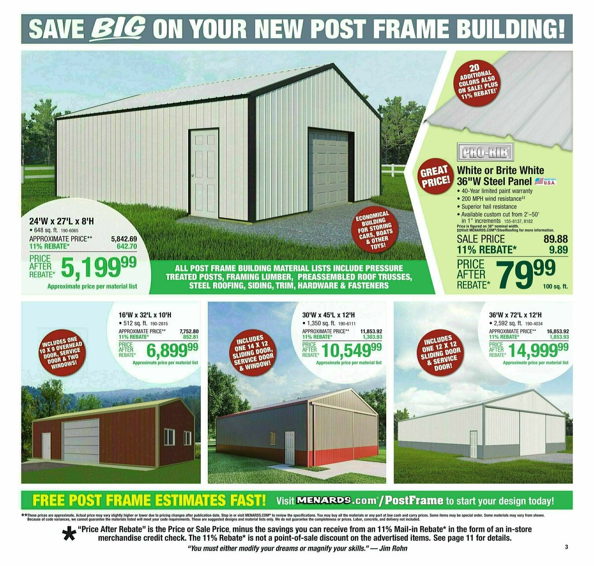 Menards Weekly Ad from October 2