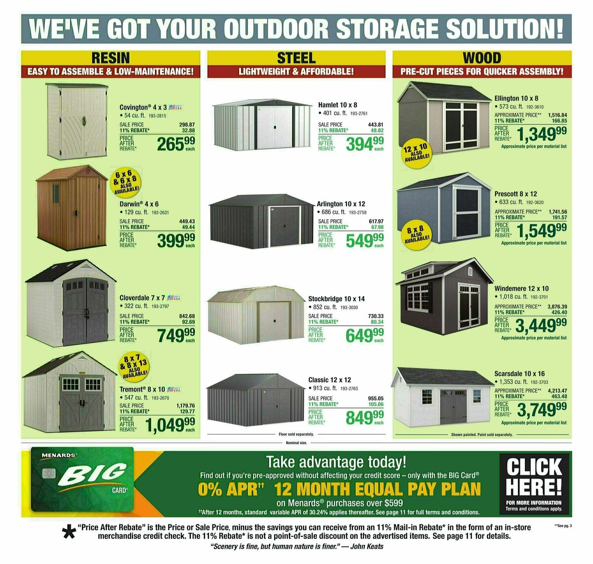 Menards Weekly Ad from October 2