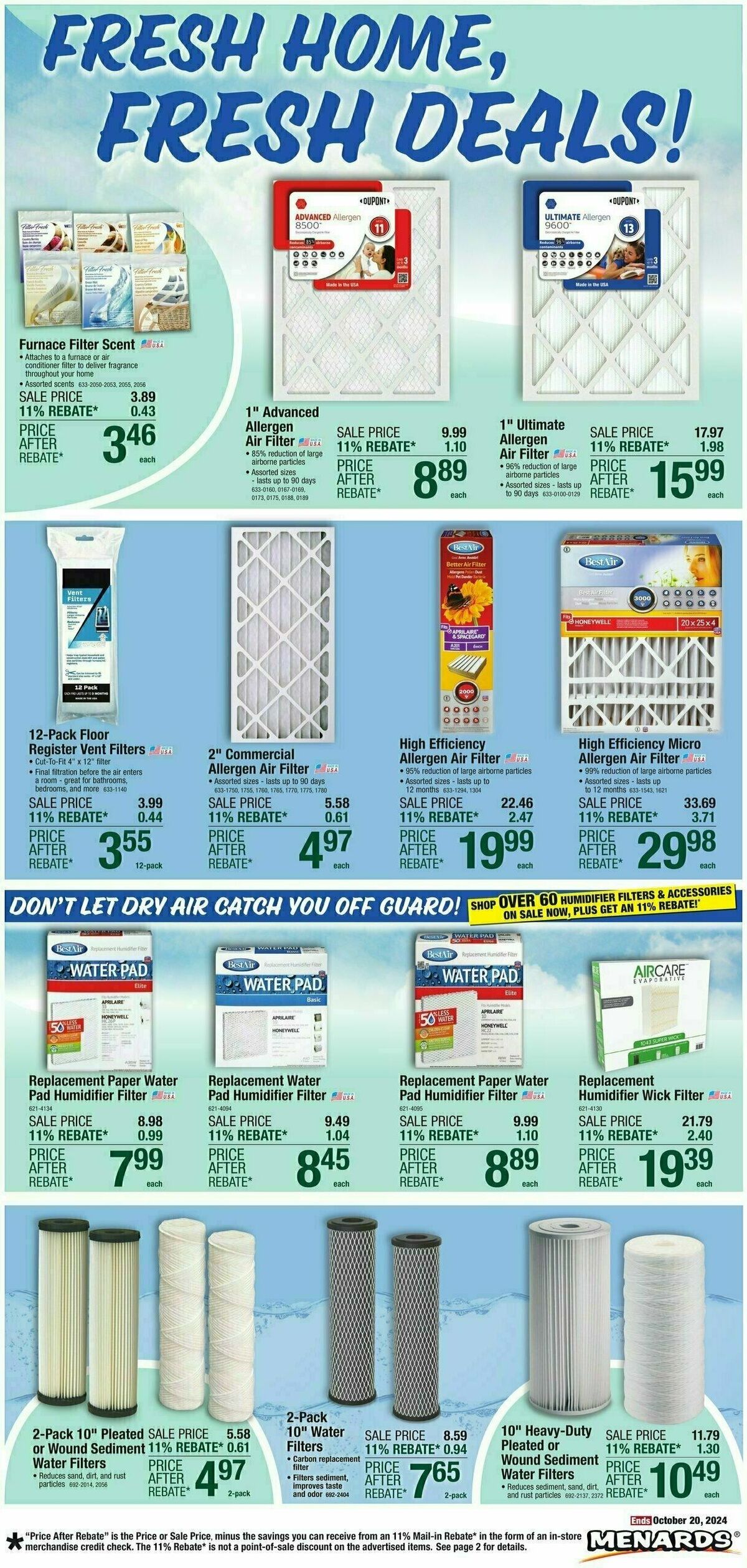 Menards Home Essentials Weekly Ad from October 9